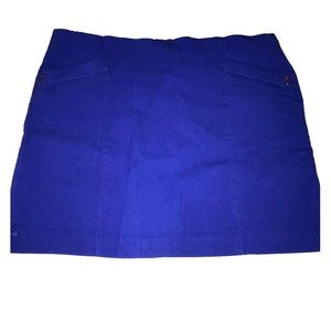 Royal blue mini skirt with pockets